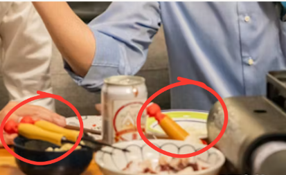 テーブルに置かれたタコが付いたピック