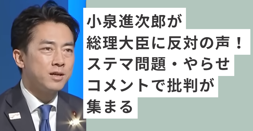 スーツを着ている小泉進次郎