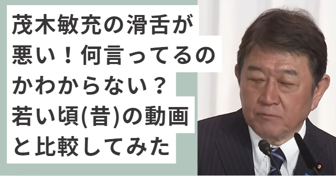 スーツを着ている茂木敏充
