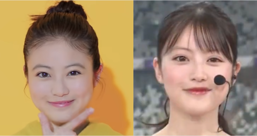 前髪ありの今田美桜と前髪なしの今田美桜