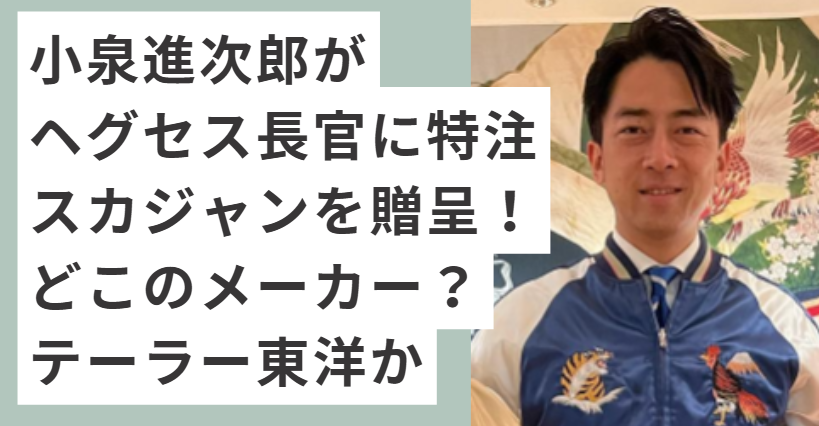 スカジャンを着た小泉進次郎