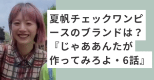 チェックワンピースを着た夏帆