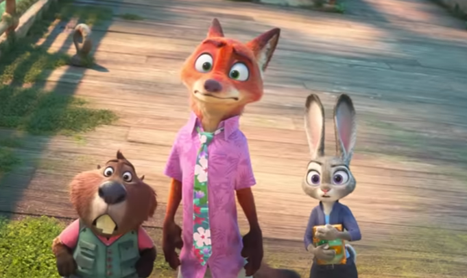 ズートピアのジュディと隣に立つニック